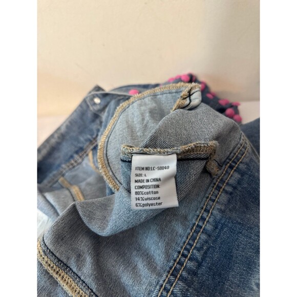 LC LIZETTE COLLECTION DENIM VEST YOU ARE MY BEST FRIEND size large rare find - Picture 8 of 9